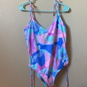 Multicolored one piece women’s swimsuit